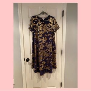 LuLaRoe Elegant Carly Navy Gold